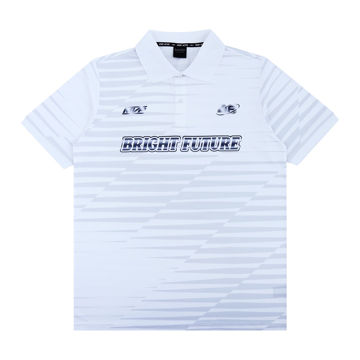 เบสิโค เสื้อโปโลพิมพ์ SUB สำหรับผู้ชาย รุ่น FTHL25Q4MS021 สีขาว