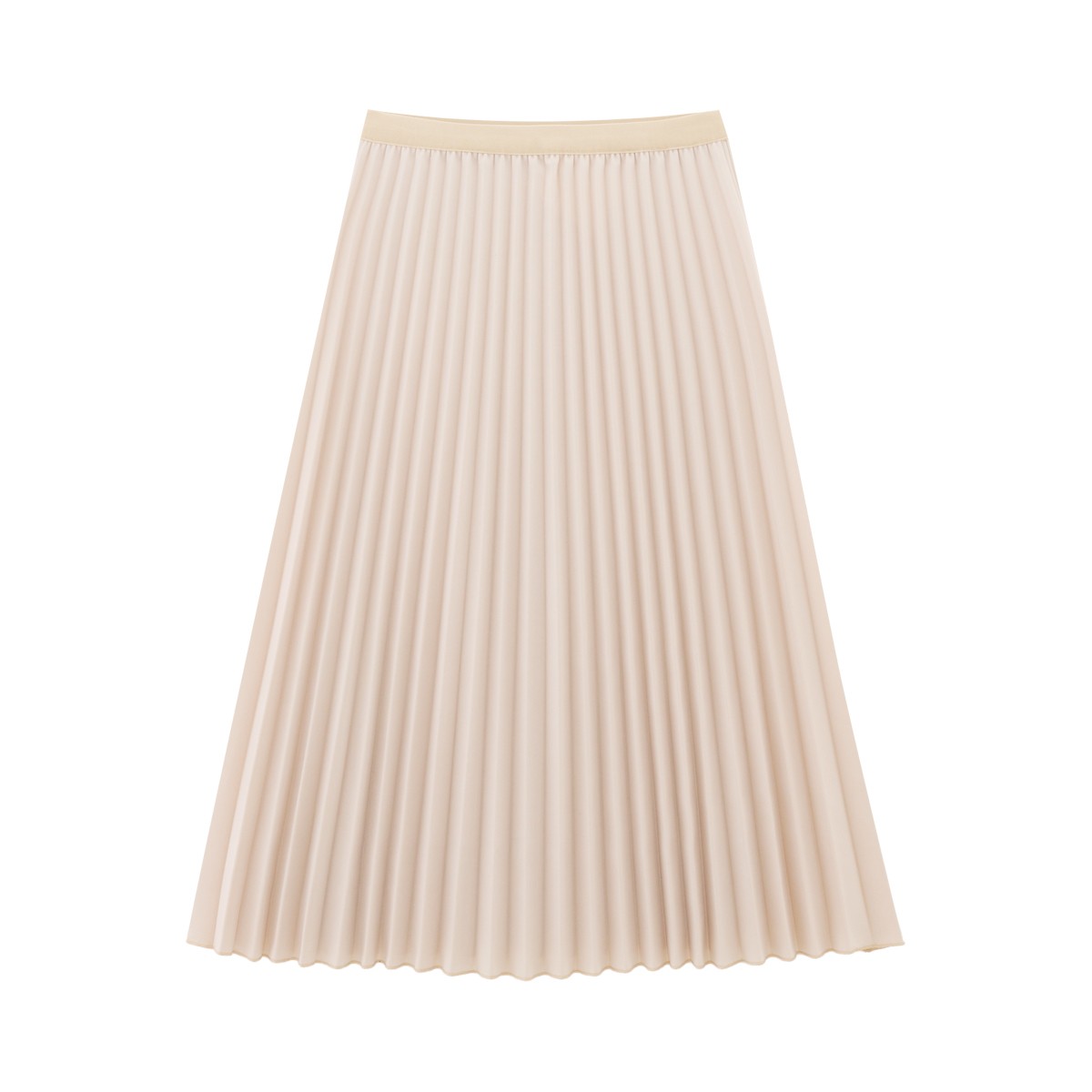 BESICO Women's Pleated Skirt Beige