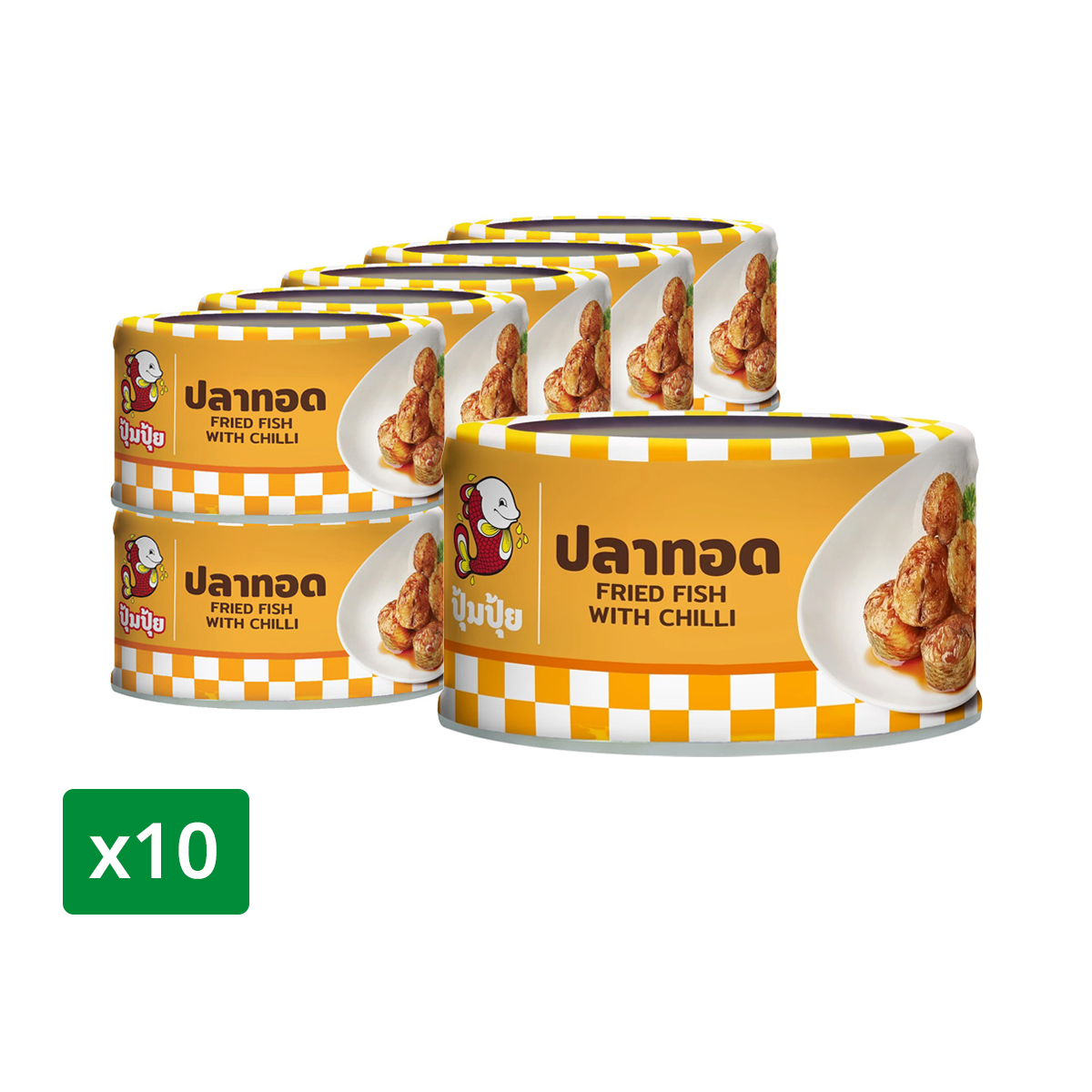ปุ้มปุ้ย ปลาทอด รสเผ็ด 90 ก. แพ็ค 10
