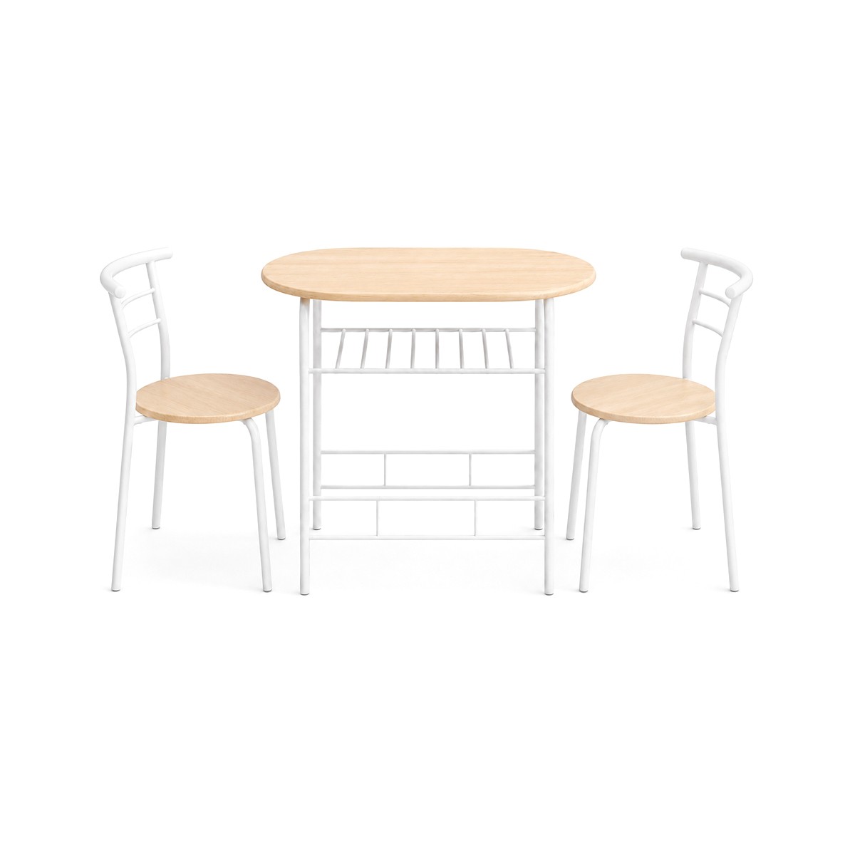 BESICO Dining Set 1+2 Model HJ-GC05017-1 Color Beech-White