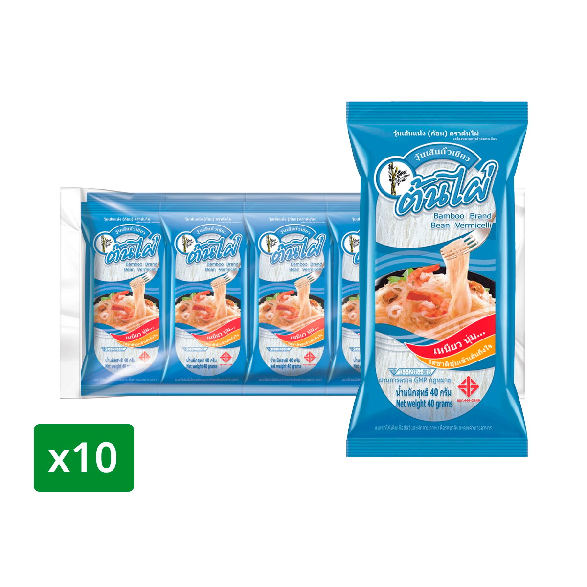 TONPAI Bean Vermicelli 40 g. Pack 10