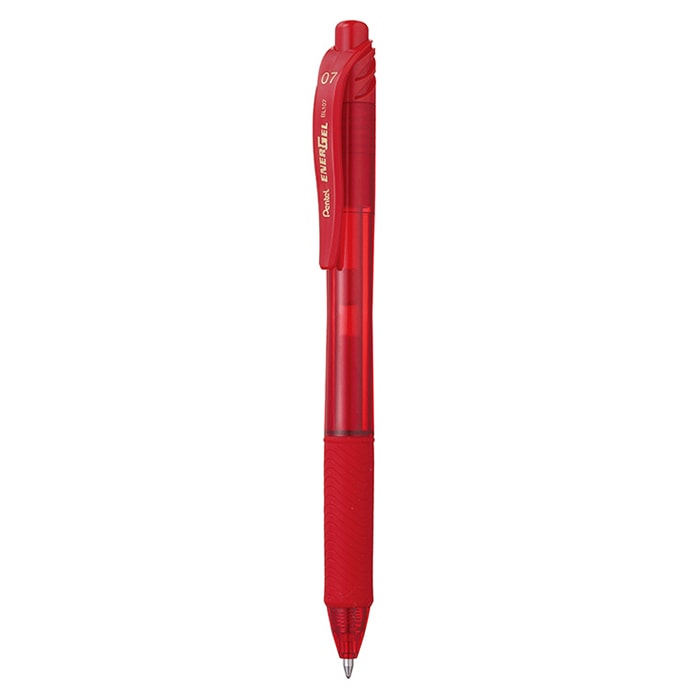 เพนเทล ปากกาเจลหัวเข็ม แบบกด ขนาด 0.7 มม. รุ่น BL107-BX สีแดง