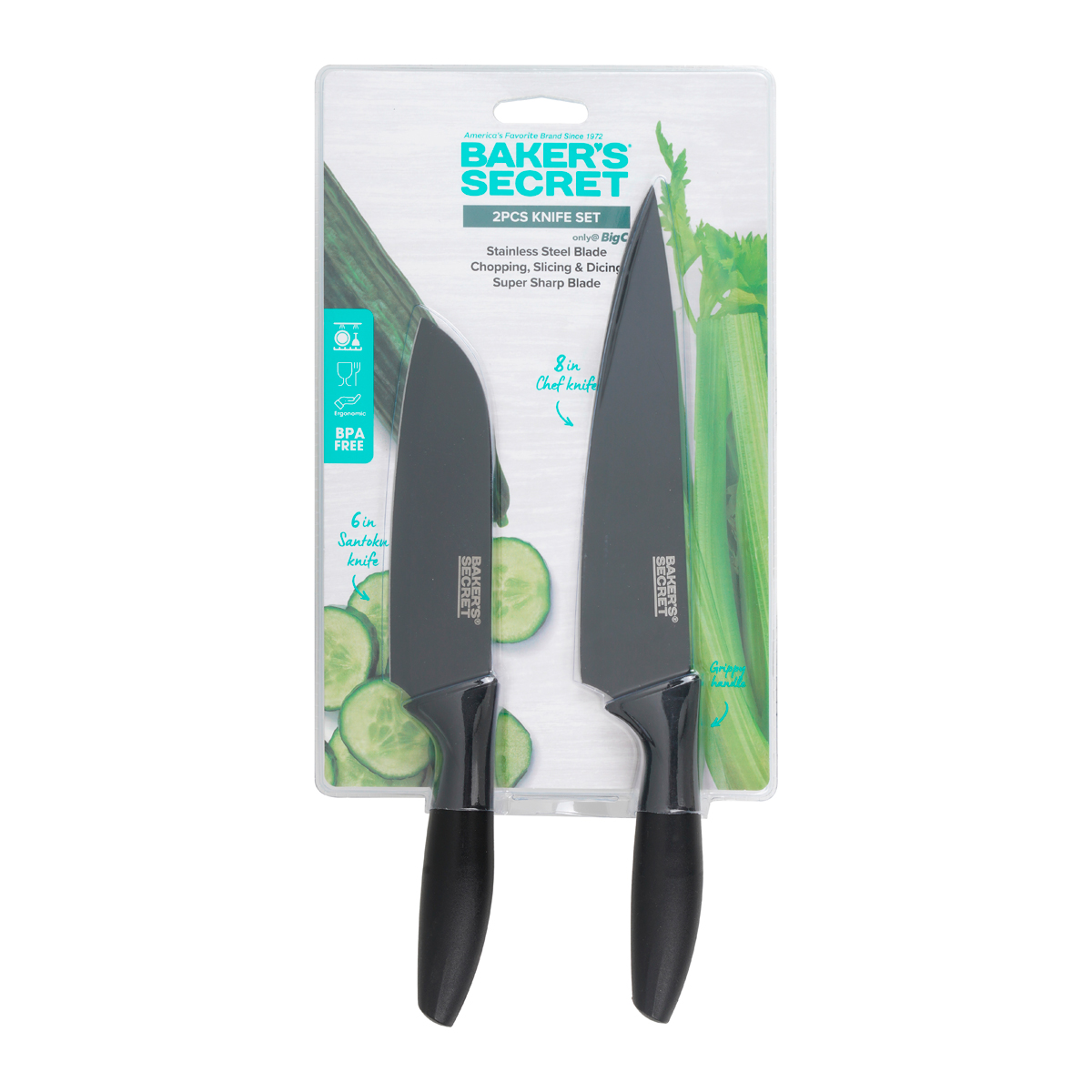 BAKER'S SECRET 2 pcs. Knife Set with Blade