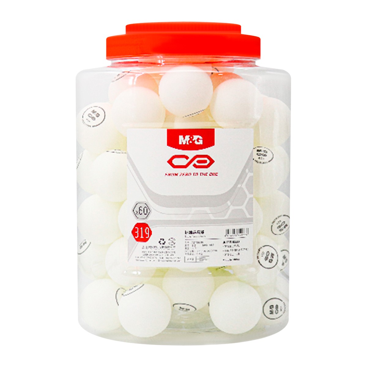 M&G Ping Pong Ball Model AST09319 Color White