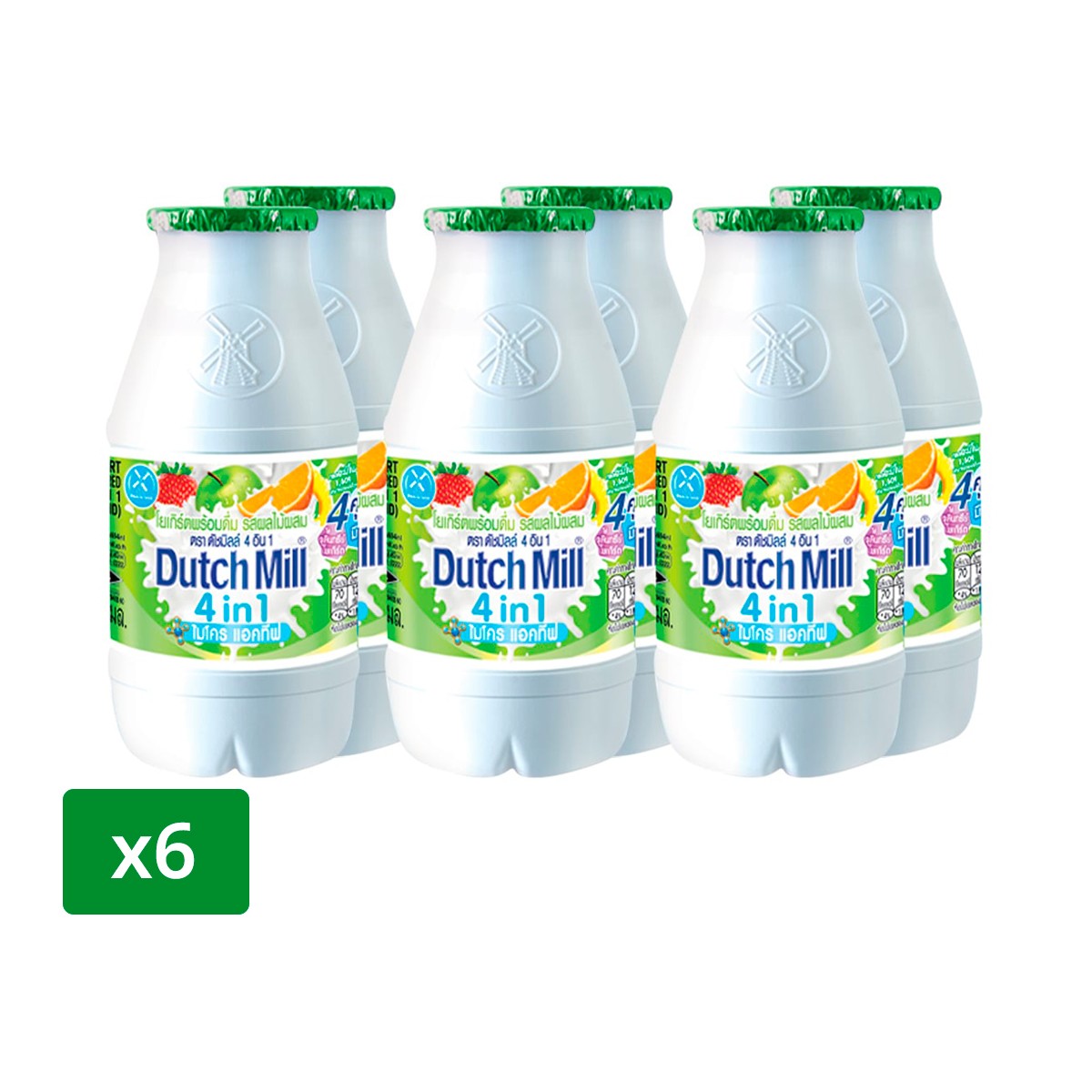 DUTCH MILL Mix Fruit Flavored Yogurt Drink 100 ML Pack of 6