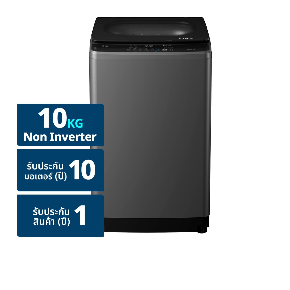 HITACHI Washing Machine Model LTL10M00GG 10 kg. Color Graphite Gray