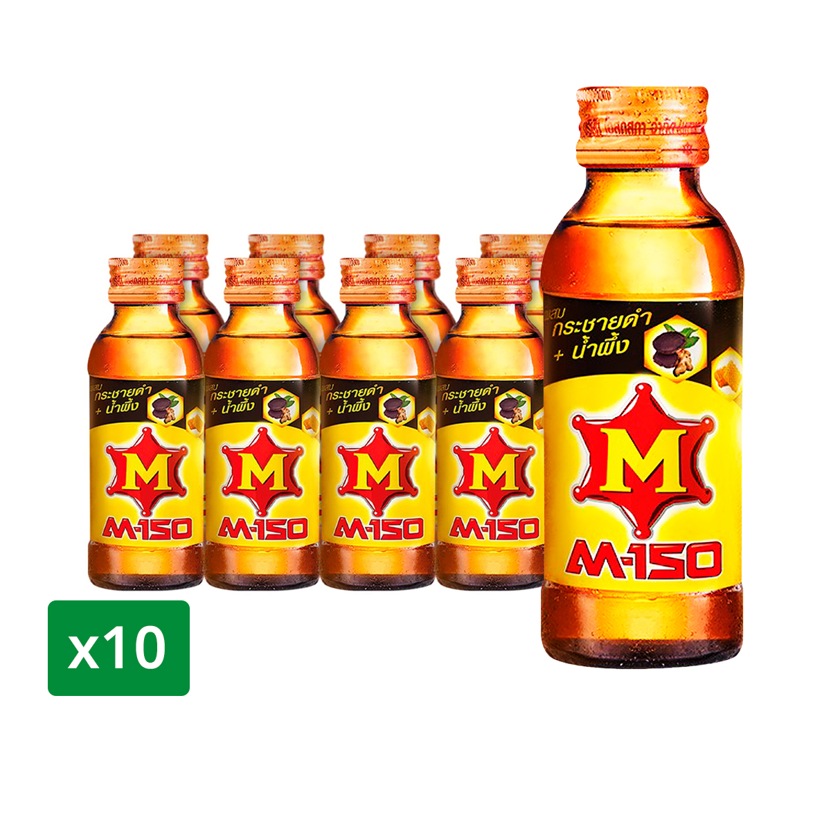 M-150 Energy Drink with Thai Black Ginger & Honey 100 ml. Pack 10