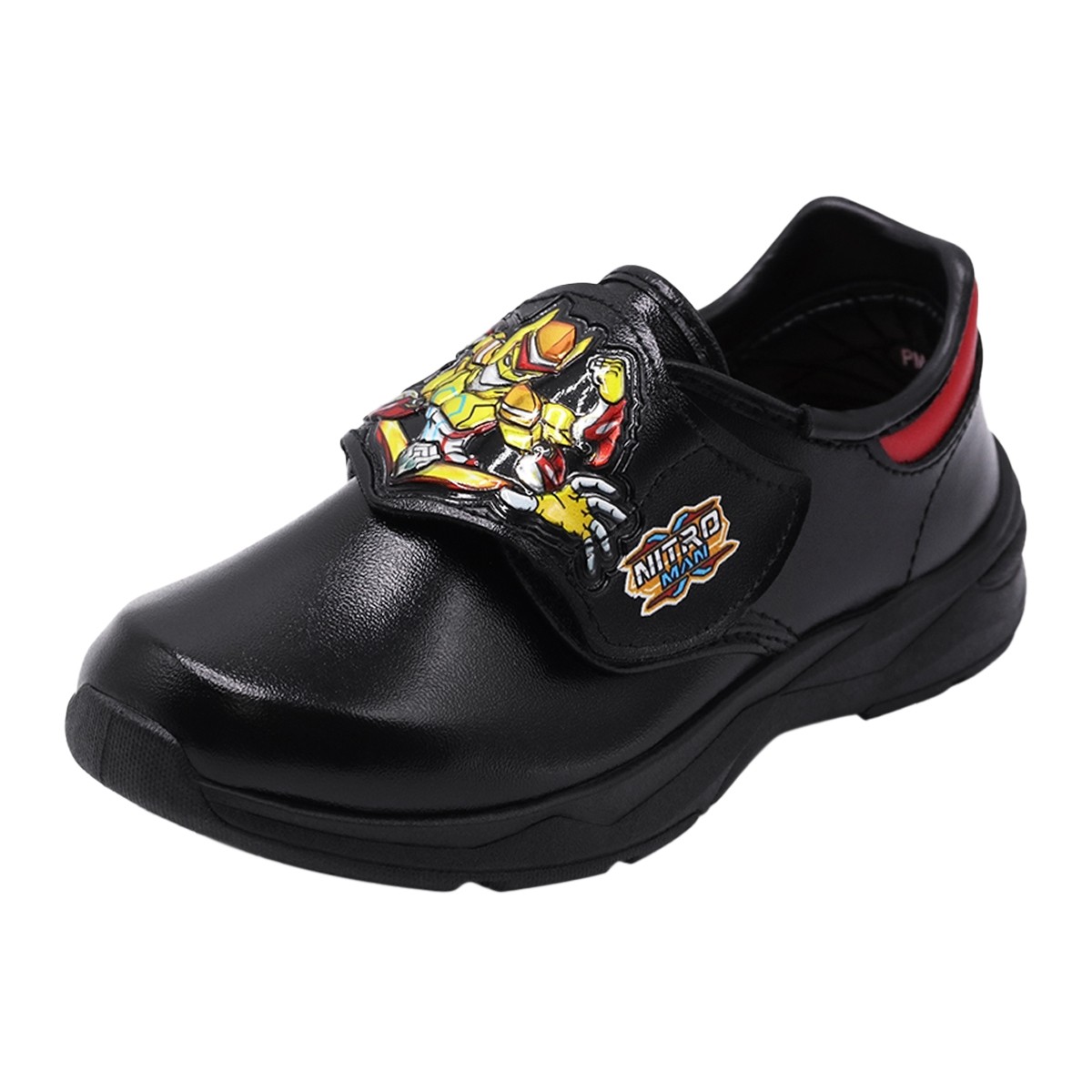 POPTEEN x NITRO MAN Boy's Student Shoes Model. PM22 Black Color