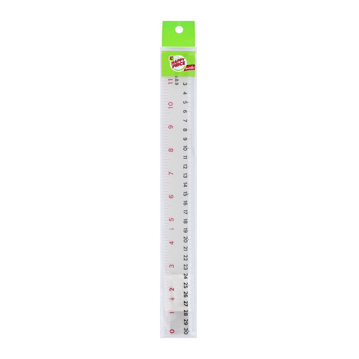 HAPPY BAHT Clear Hard Plastic Ruler 12 inches