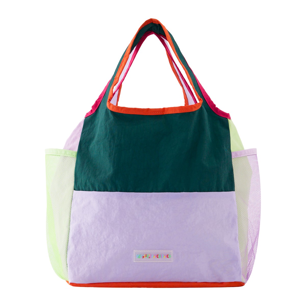 EMILY Fashion Handbag Model. FCSL2602SM012 Purple/Green Color