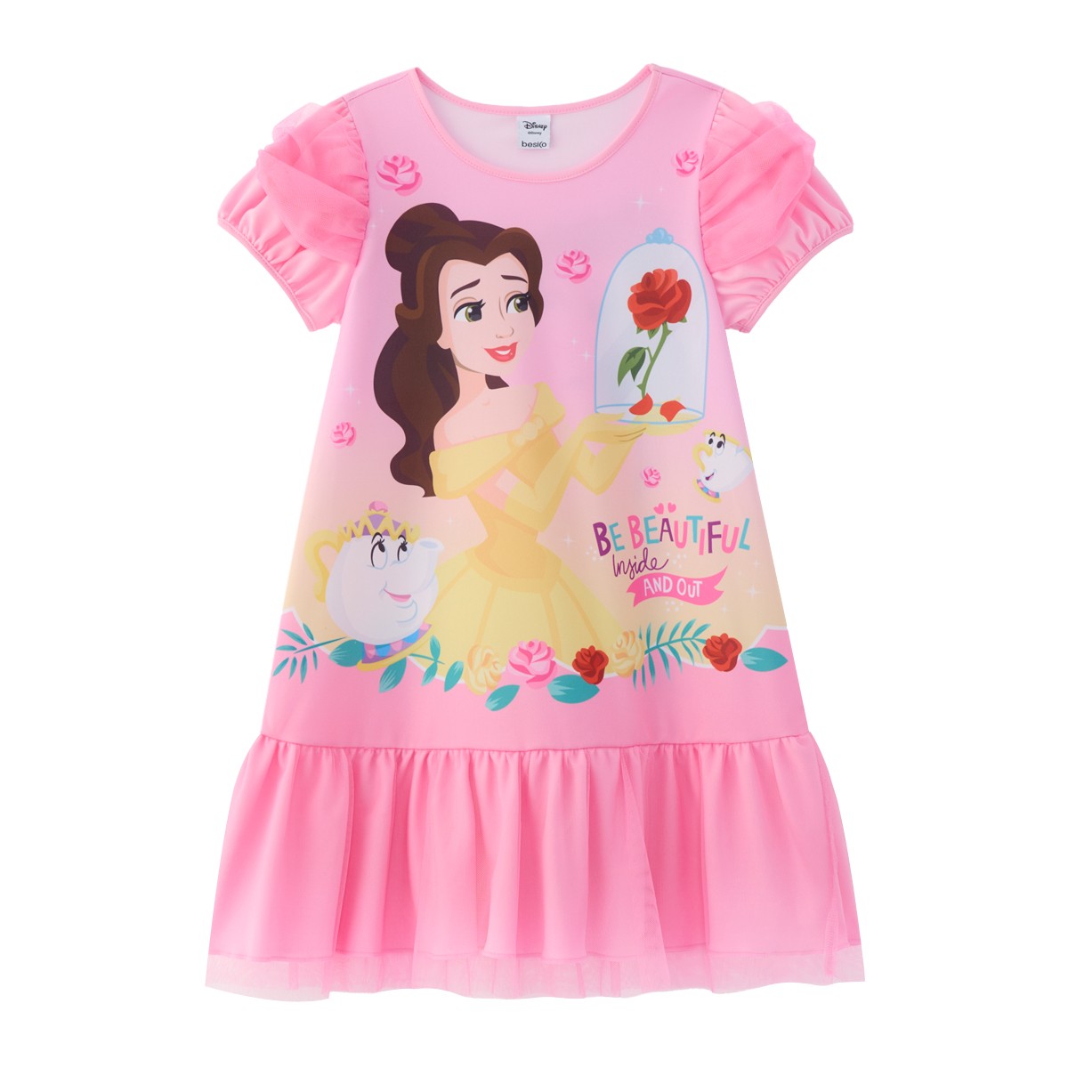 ดิสนีย์ ชุดเดรส Belle Princess เด็กหญิง รุ่น FMTN2601LG005 สีชมพู