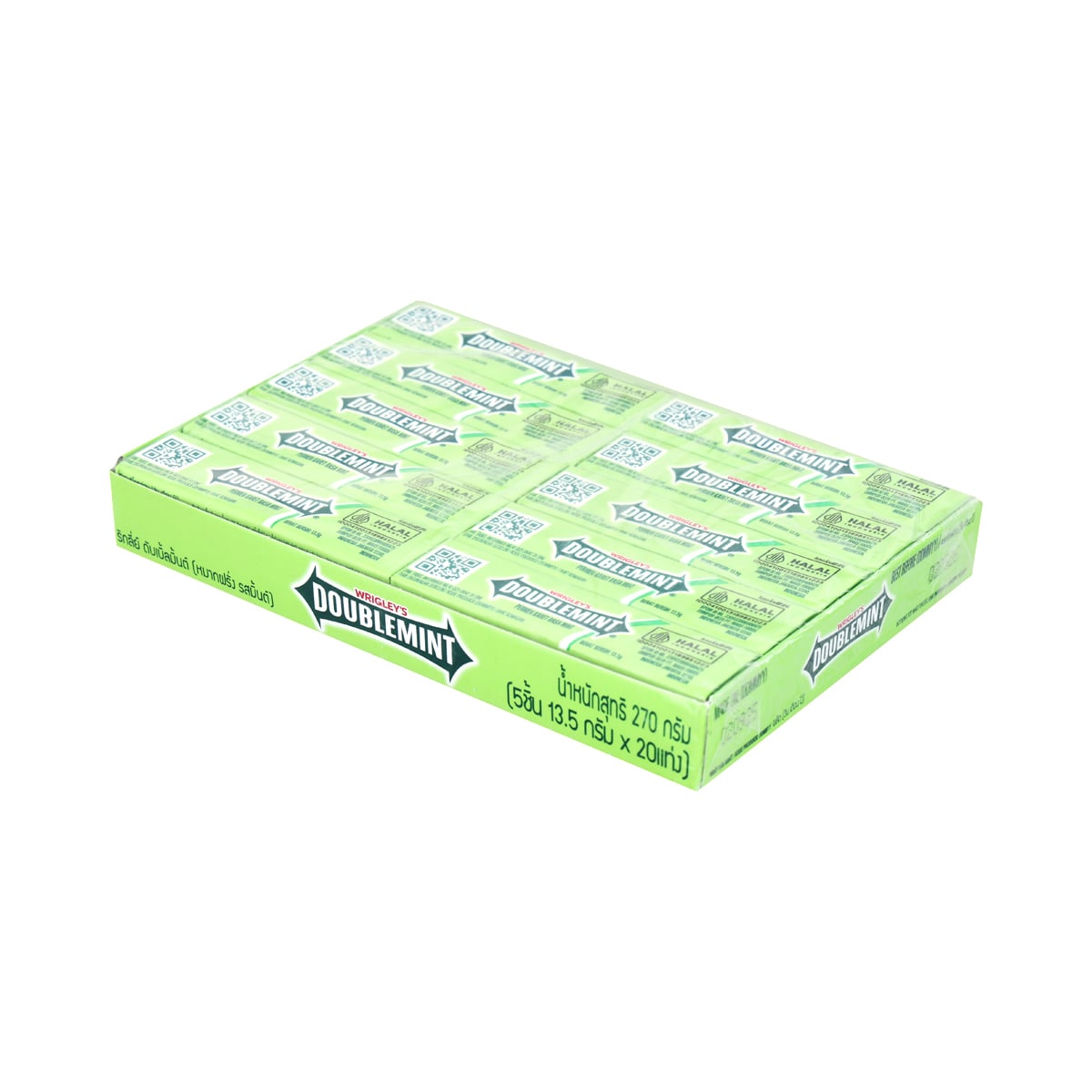WRIGLEY'S DOUBLEMINT GUM Peppermint Flavor 13.5 g.