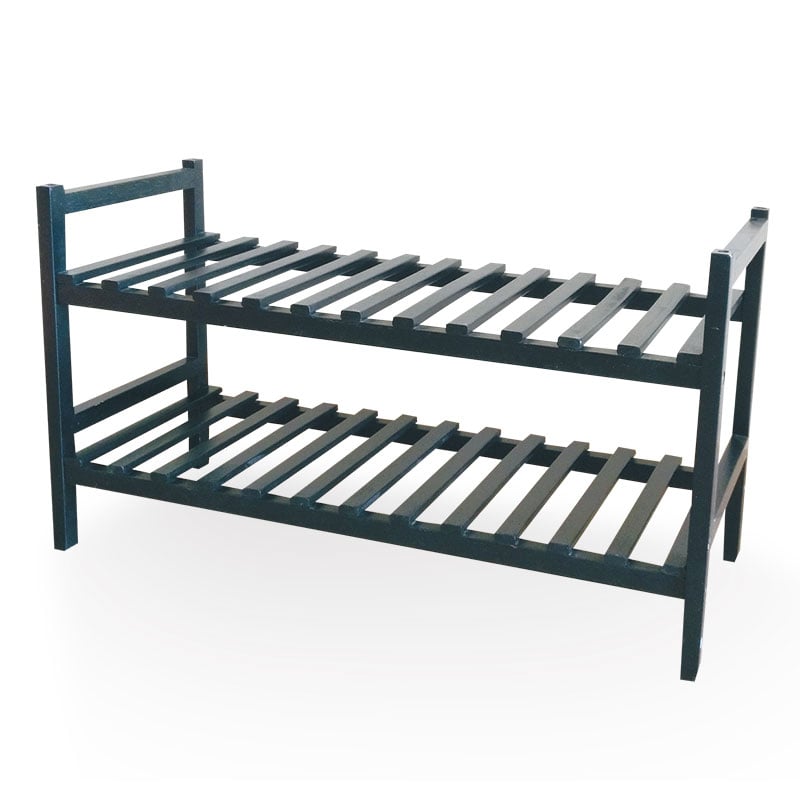 BESICO 2-Tier Shoe Rack in Black 28 x 70.8 x 40cm. No.TB01025