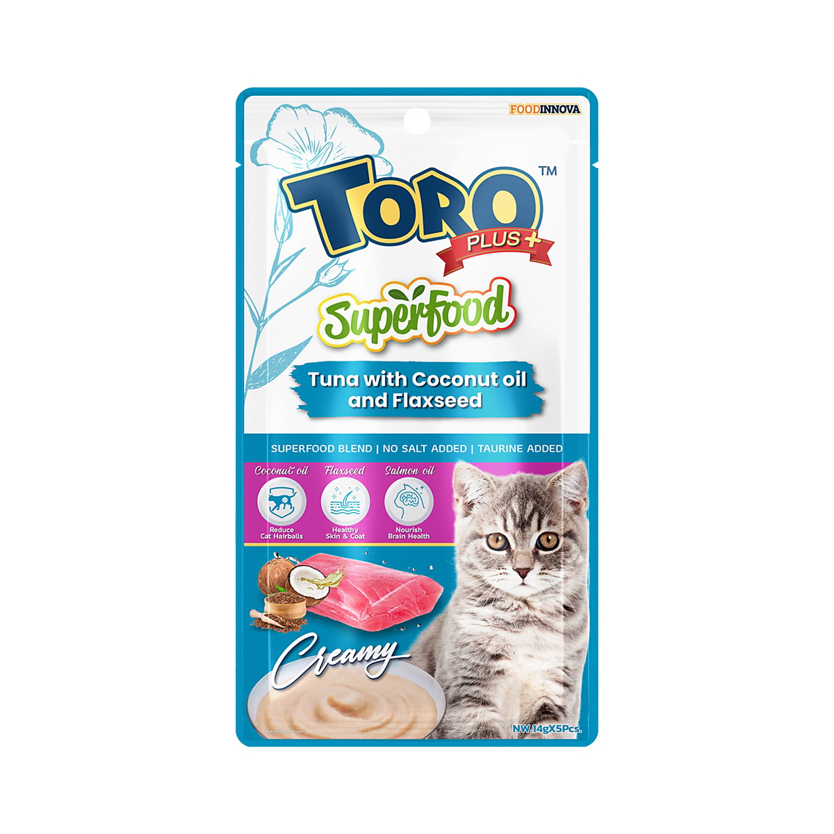TORO Plus Cat Treat Tuna with Coconut Oil and Flax Seed 60 g.