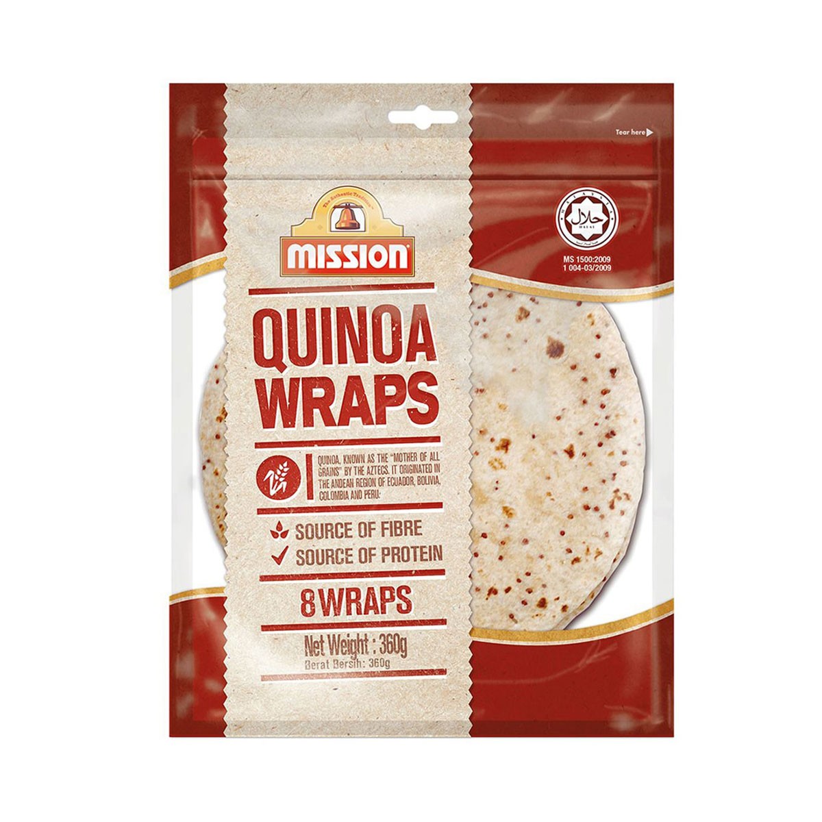 MISSION Quinoa Wraps 360 g.