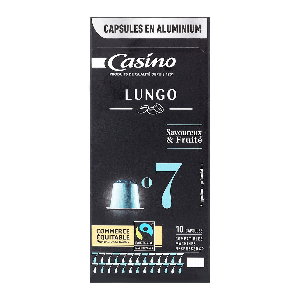CASINO Capsules de Cafe Lungo 52 g.