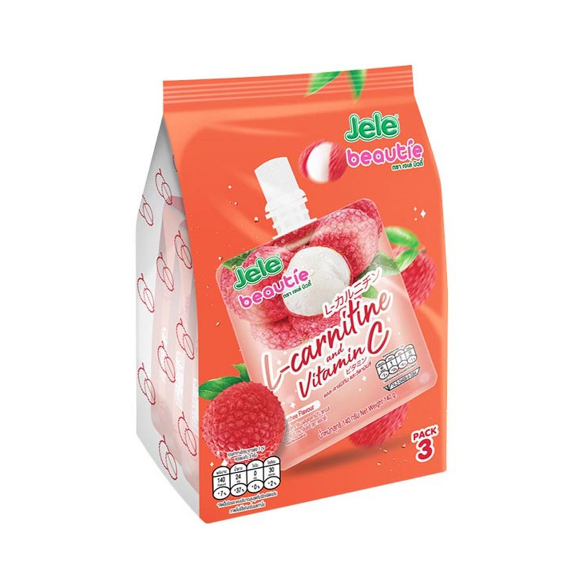 JELE Beautie L-Carnitine and Vitamin C 140 g. Pack 3
