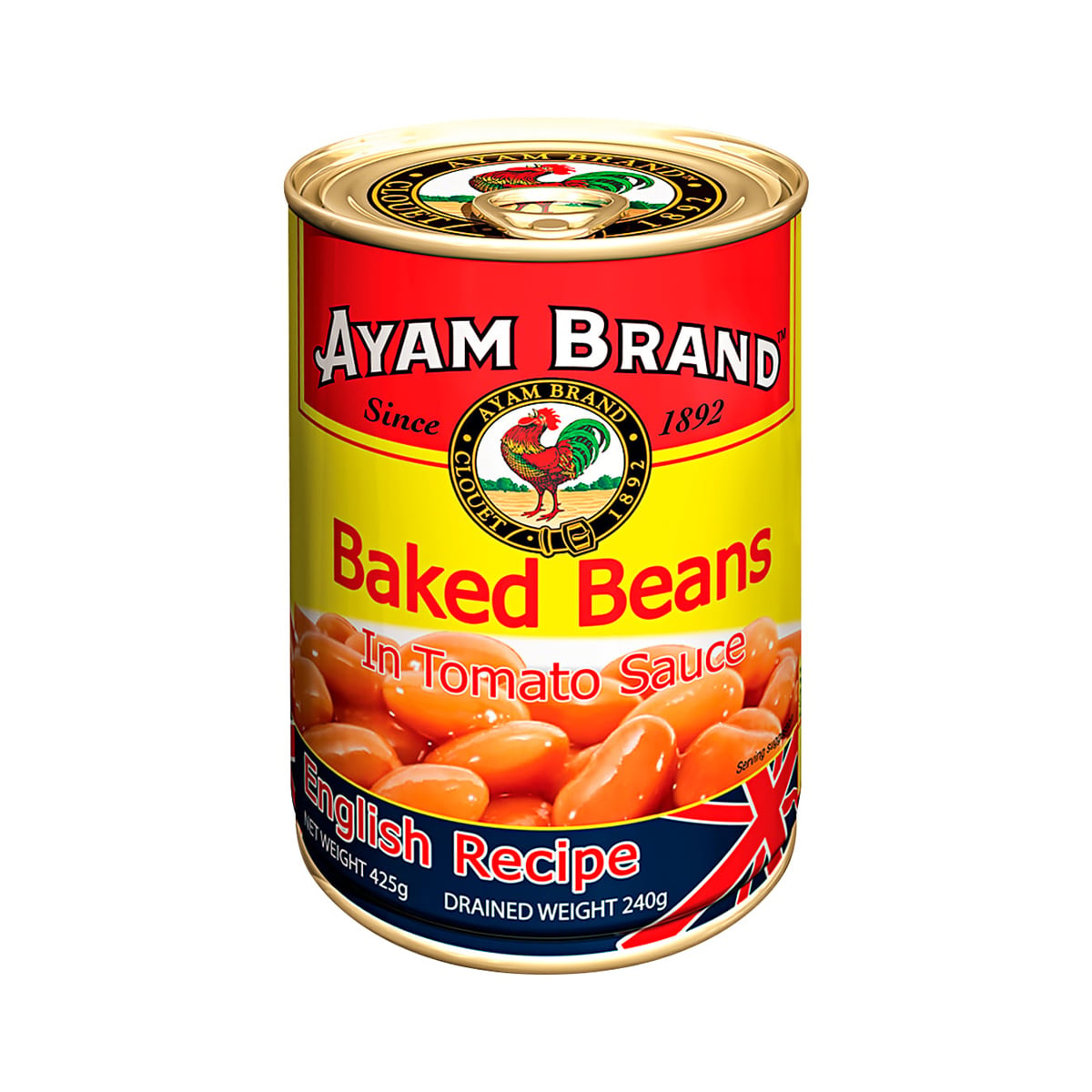 AYAM Baked Beans in Tomato Sauce English Recipe 425g.