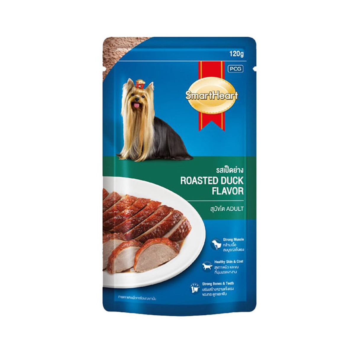 SMARTHEART Wet Dog Food Roasted Duck Flavor 120g.