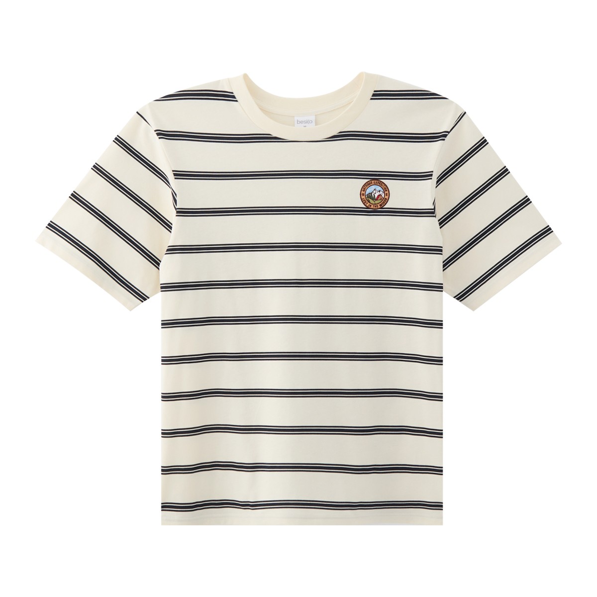 เบสิโค เสื้อโอเวอร์ไซส์แขนสั้น สำหรับผู้ชาย รุ่น FSWN25Q4YM015 สีเบจ