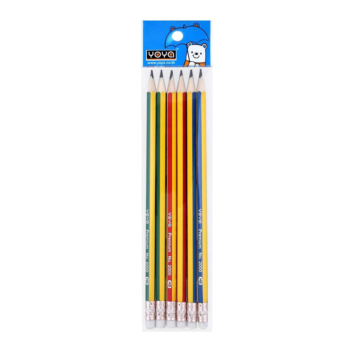 YOYA Pencil HB No.2000 Pack of 6