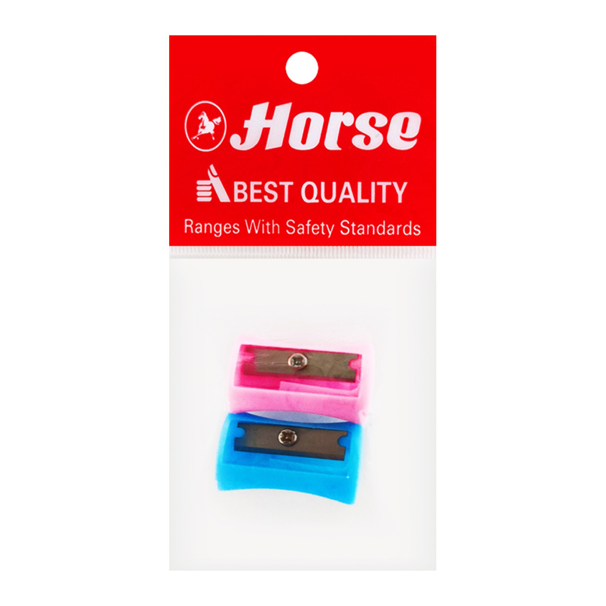 ตราม้า กบเหลาดินสอ รุ่น H-001 x 2 ชิ้น คละสี
