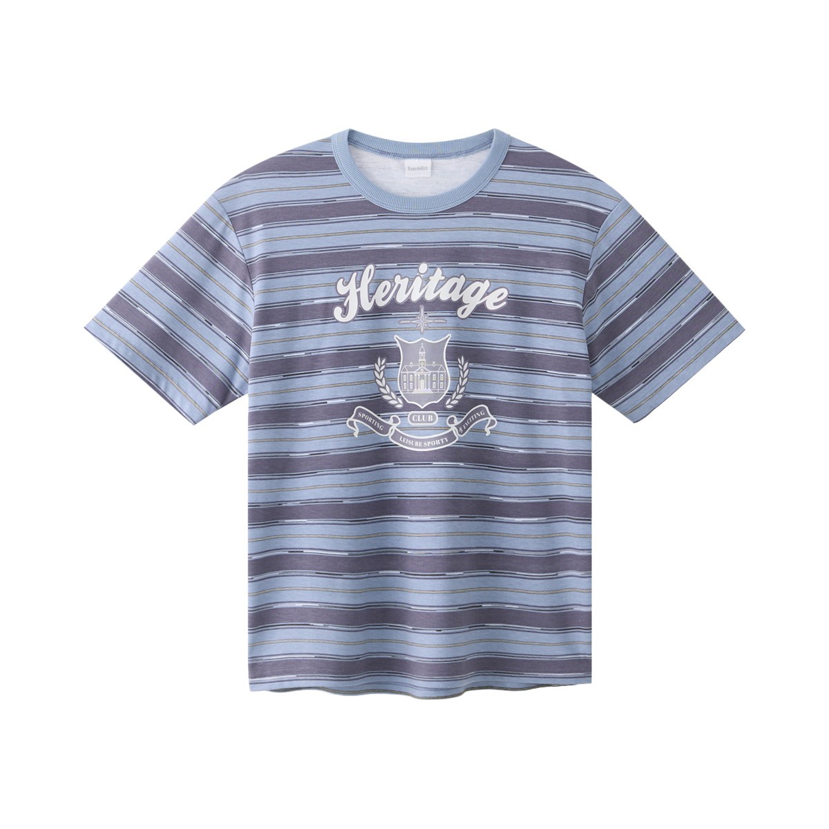 เบสิโค เสื้อยืดผู้ชาย สีน้ำเงิน ไซซ์ S