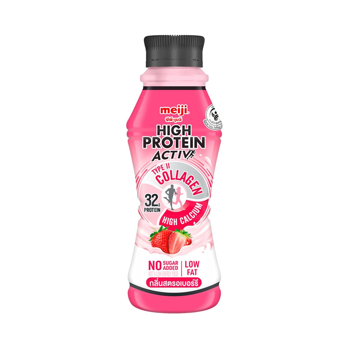 MEIJI Pasteurized Low-Fat High-Protein Milk Product Strawberry 350 ml.
