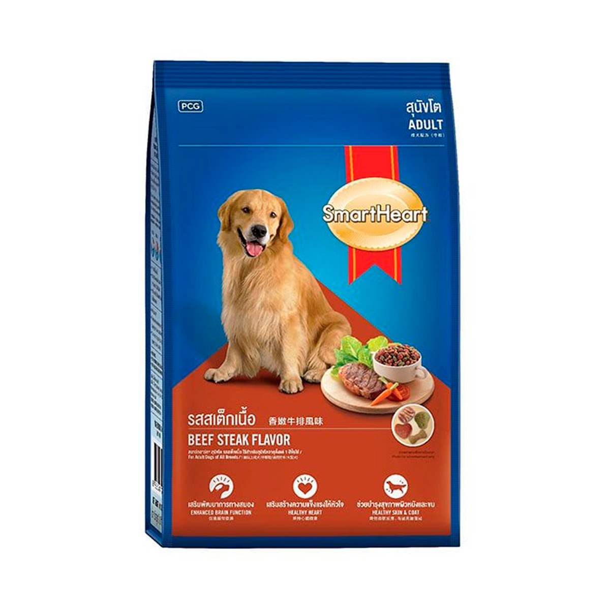 Smart Heart Dog Food Beef Steak Flavor 9 KG.