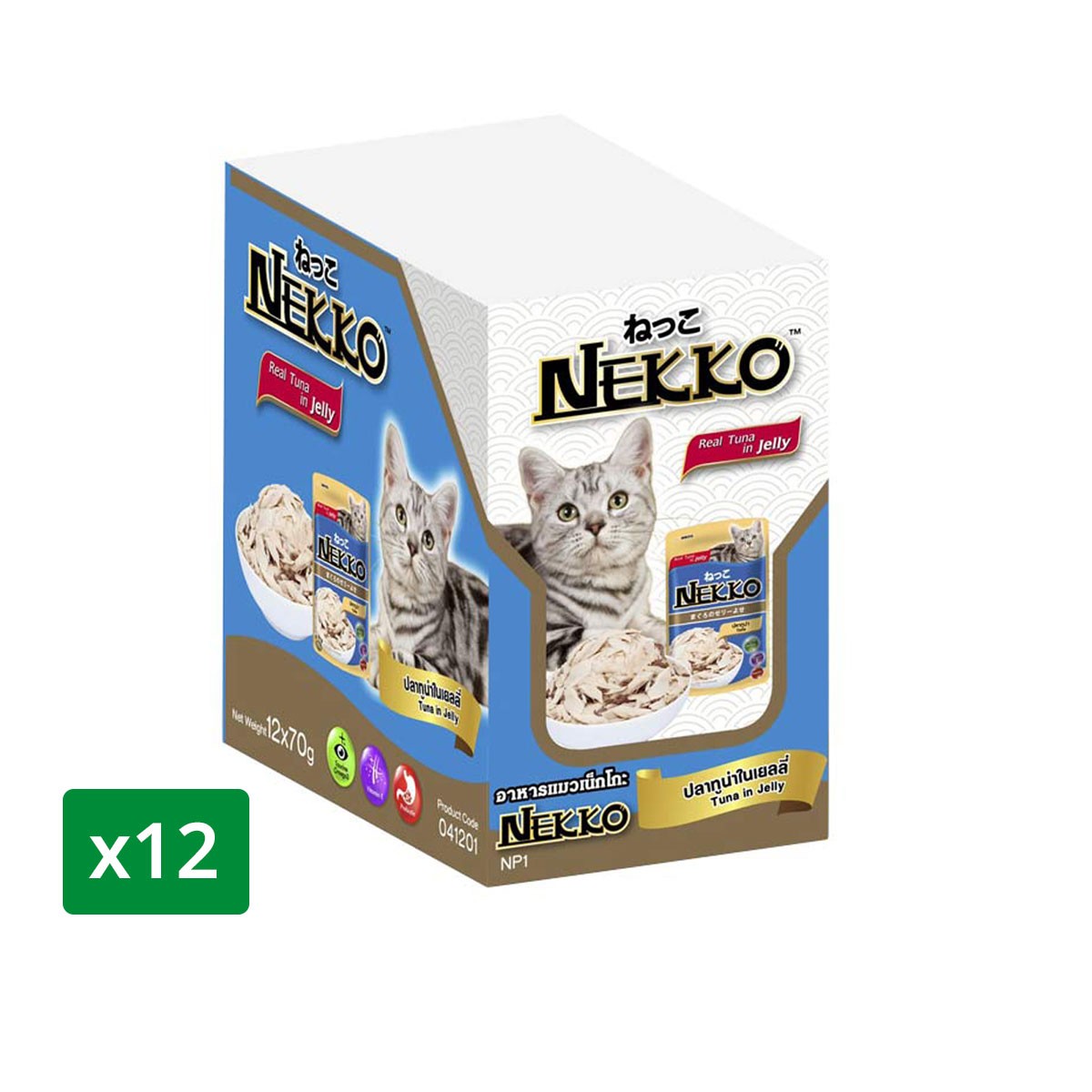 NEKKO Wet Cat Food Tuna in Jelly 70 g. x 12 ea