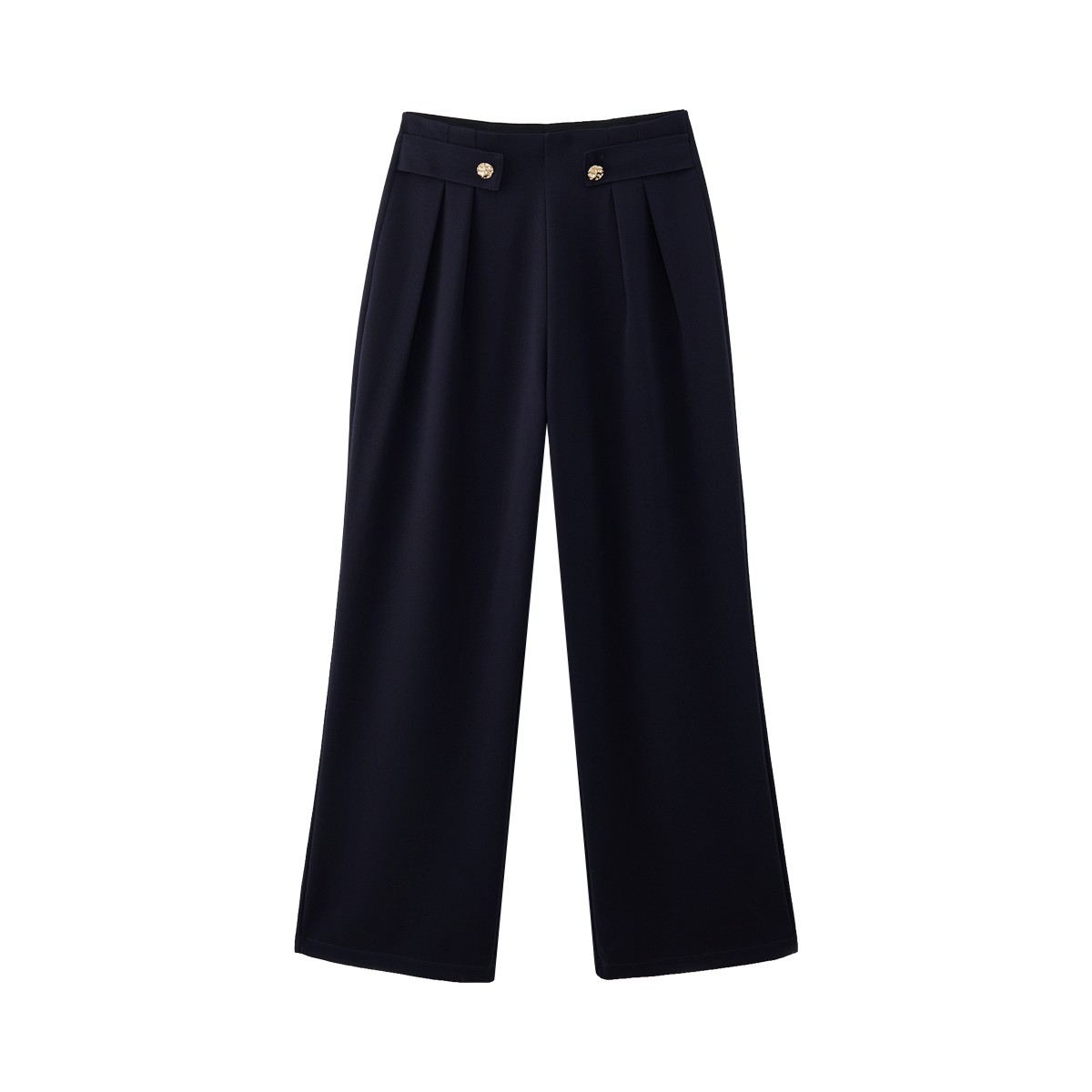 BESICO Women's Trousers Navy Blue Size S