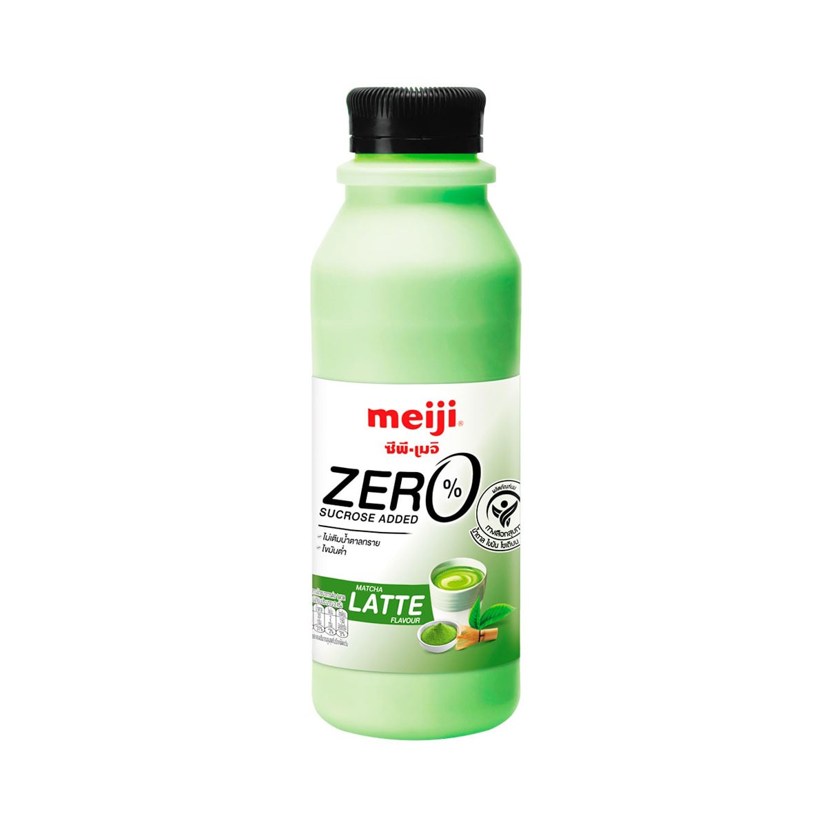 CP-MEIJI Pasteurized Matcha Latte Milk No Sucrose Added 450 ml.