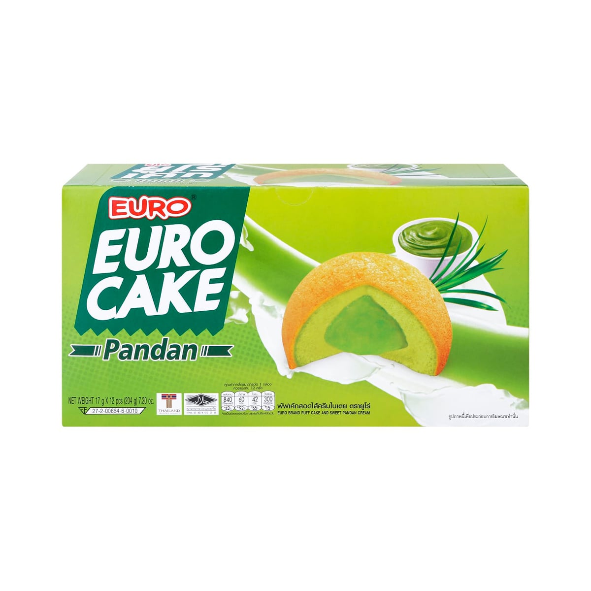 Euro Puff Cake Pandan 204 G