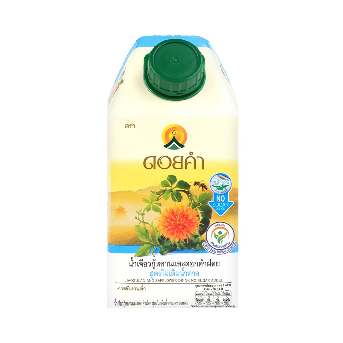 DOIKHAM Jiaogulan and Safflower Drink No Sugar Added 500 ml.
