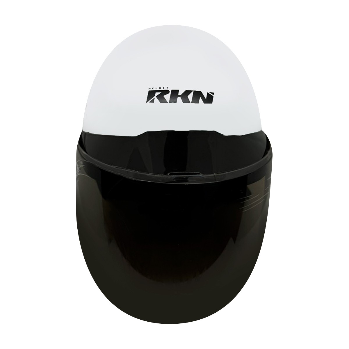 RKN Half Helmet + Visor Color White