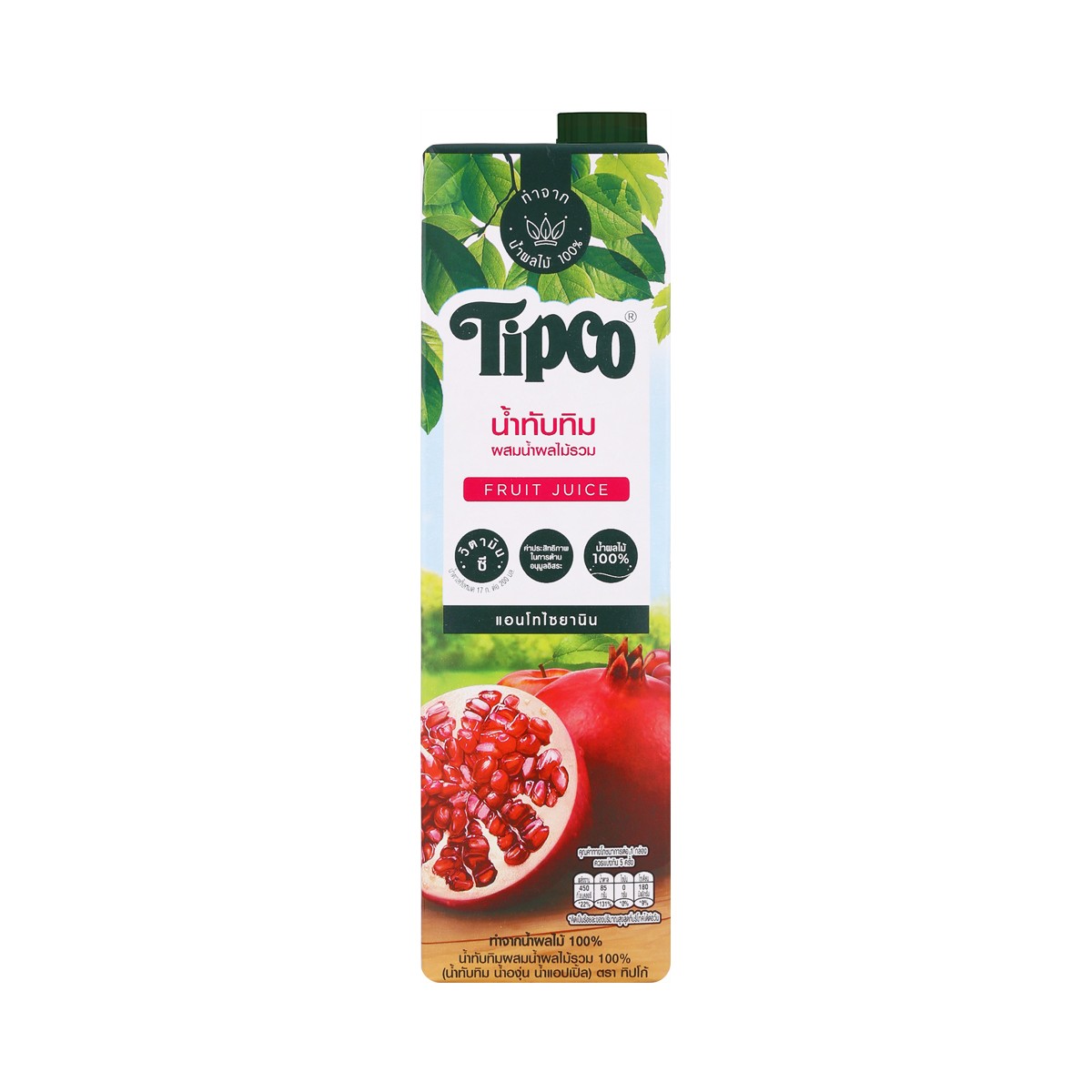 TIPCO 100% Pomegranate & Mixed Fruit Juice 1000 ml.