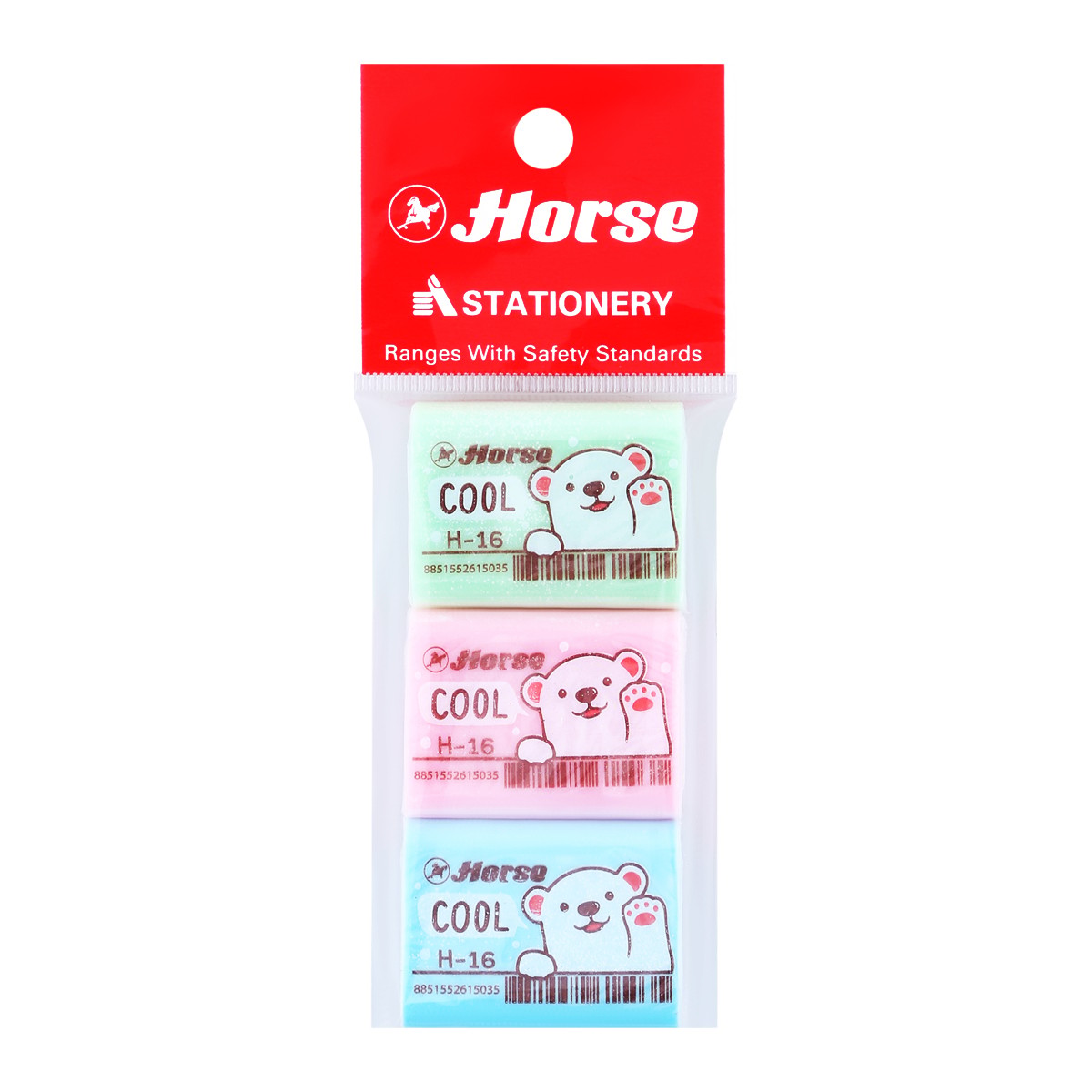HORSE Eraser Model H-16 Pack 3 pcs.