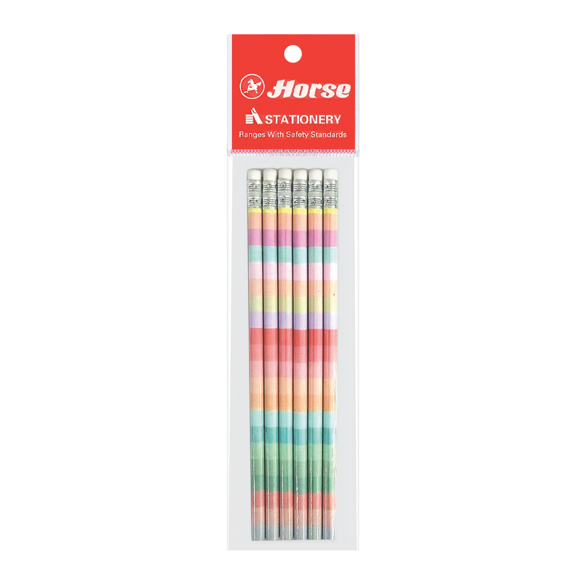 HORSE HB Black Pencil Fancy Pack 6