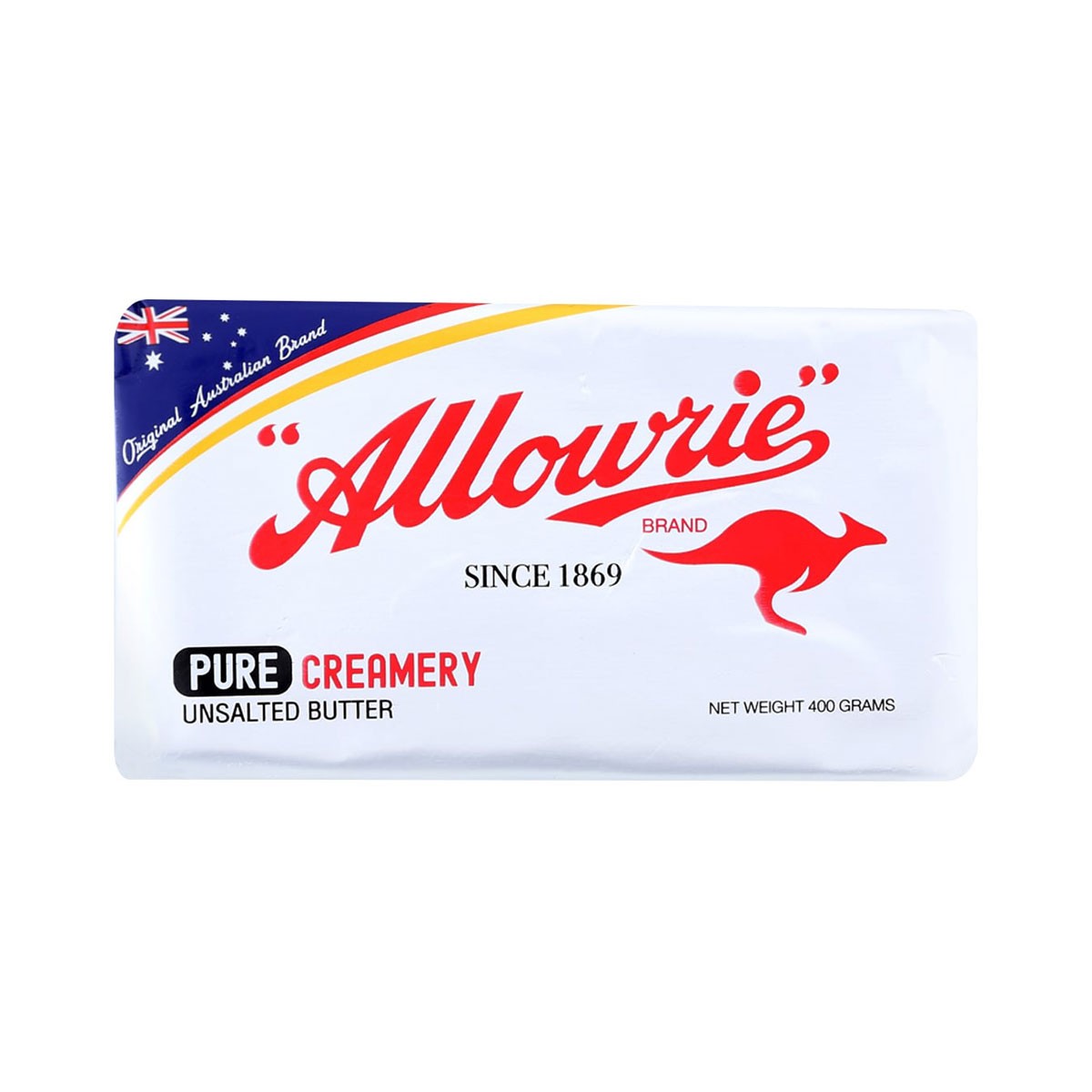 ALLOWRIE Pure Creamery Unsalted Butter 400 g.