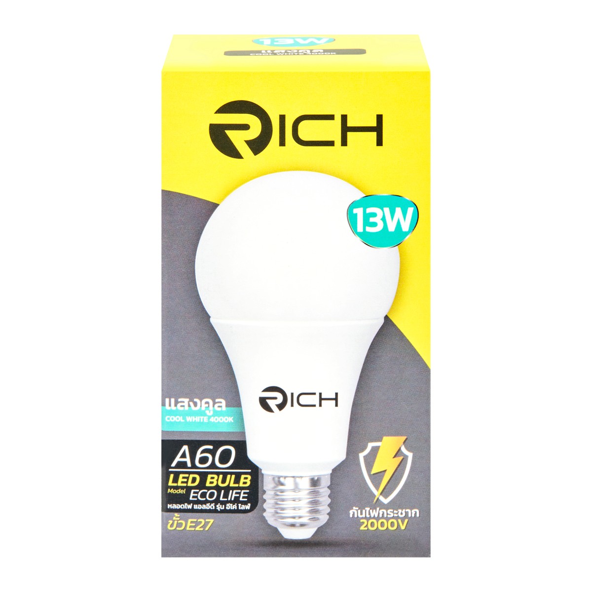 RICH LED Bulb Model Eco Life 13W Cool White 4000K