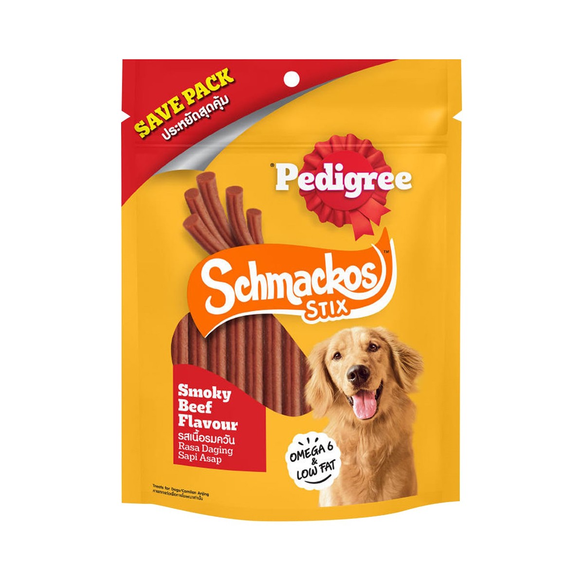 PEDIGREE Schmackos Stix Dog Treat Smoked Beef Flavor 300 g.