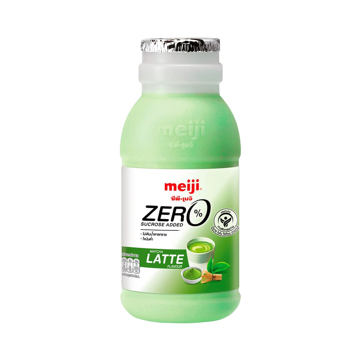 CP-MEIJI Pasteurized Matcha Latte Milk No Sucrose Added 200 ml.