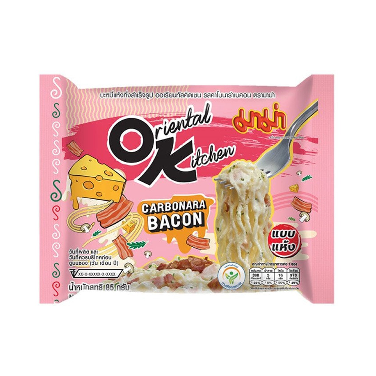 MAMA Oriental Kitchen Carbonara Bacon 85g.
