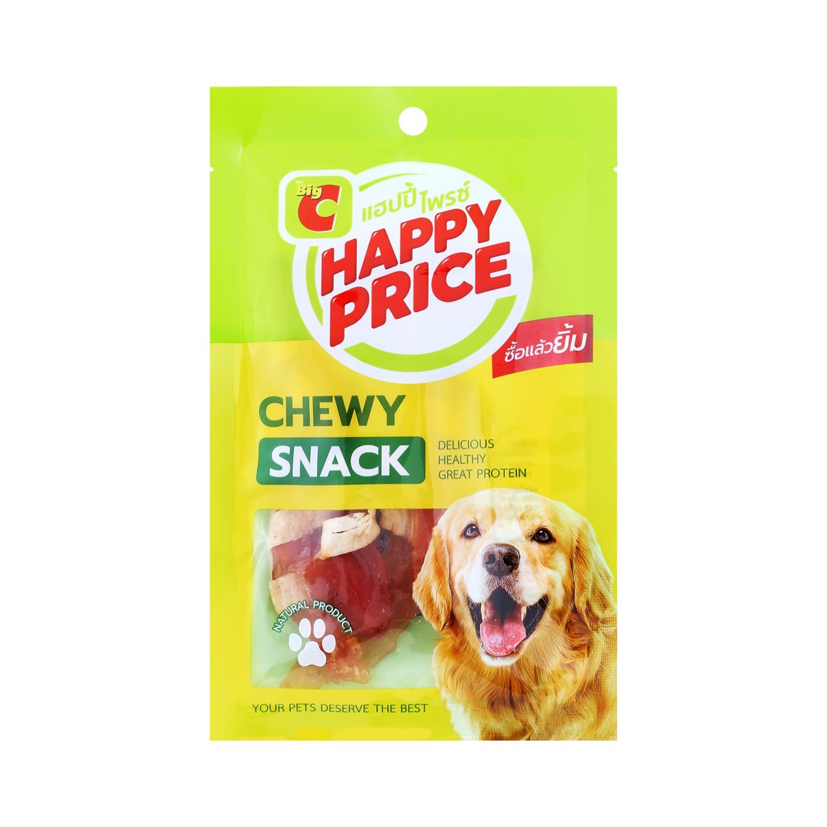 BIG C HAPPY PRICE Dog Snack Fish Strap Wrap Chicken 40 g.