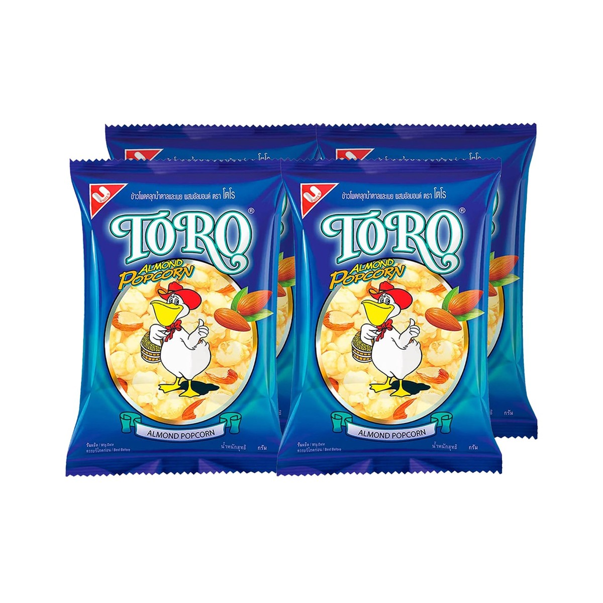 TORO Almond Popcorn 80 g. Pack 4